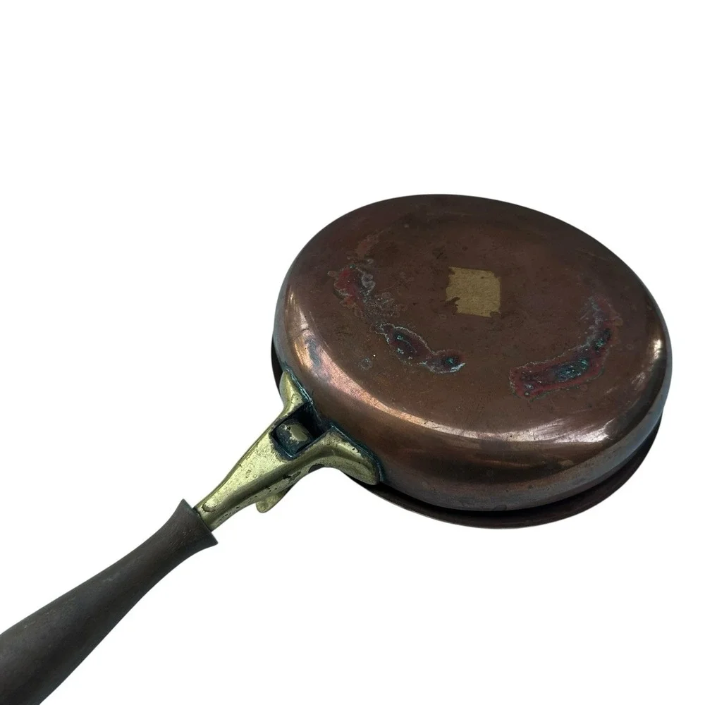 Mid Century MCM Copper Brass with Wood Handle Silent Butler 7